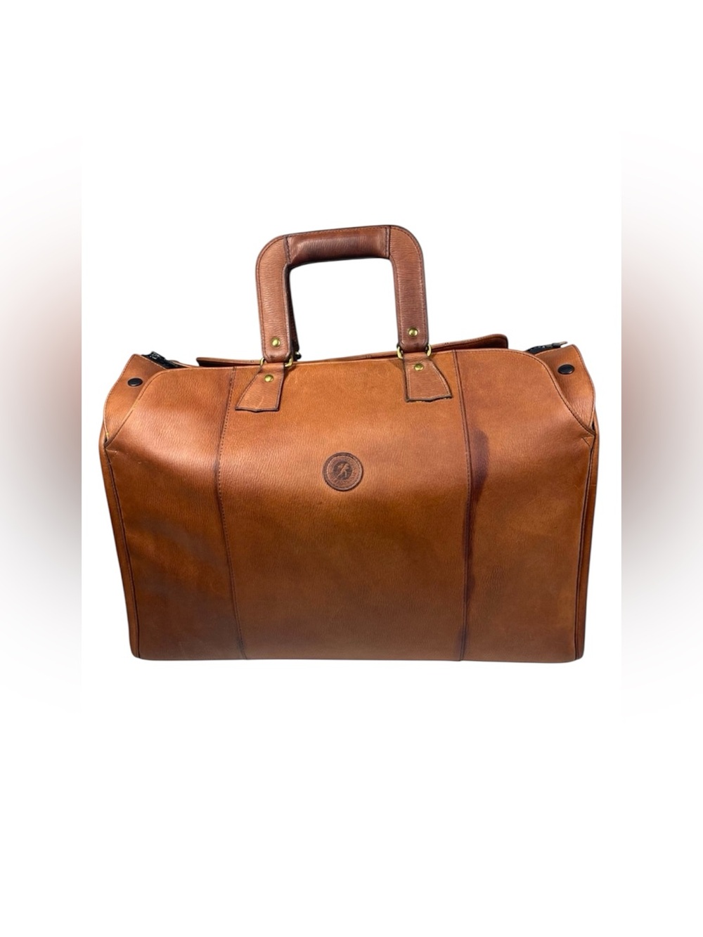 Glaser Designs 19” Leather Litigation Day Bag Satchel Briefcase Travel SF USA